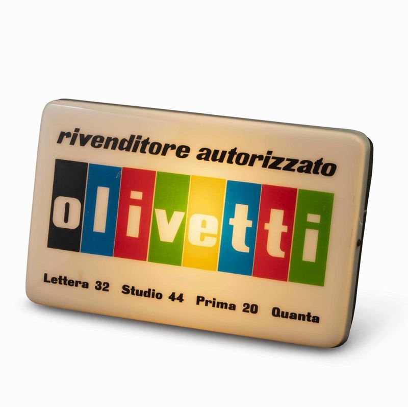 A.Reckziegel : Insegna Luminosa Olivetti  - Auction POP Culture and Comics - Cambi Casa d'Aste
