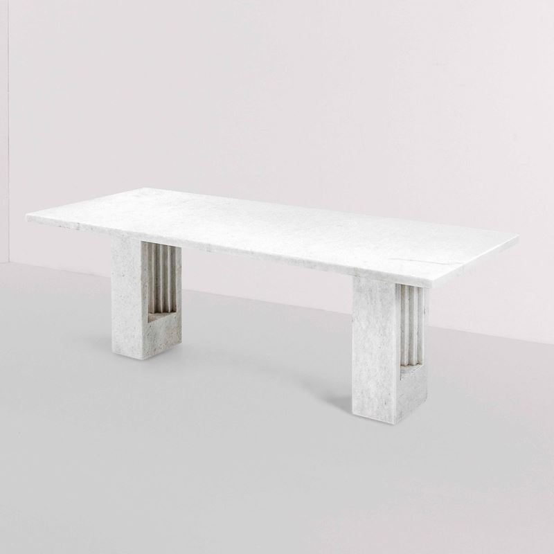 Carlo Scarpa e Marcel Breuer : Grande tavolo mod. Delfi  - Asta Design 200 - Cambi Casa d'Aste