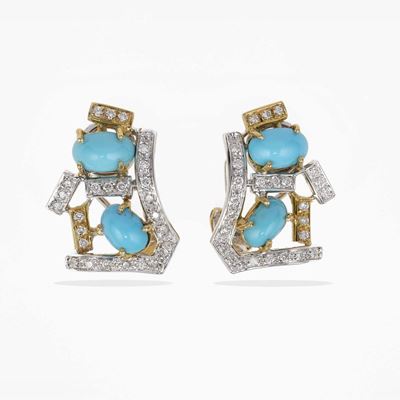 Orecchini con Turchesi e Diamanti