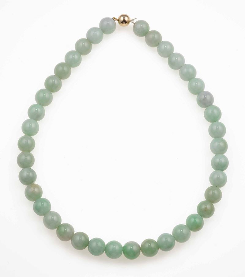 Jadeite necklace  - Auction Jewels - Cambi Casa d'Aste