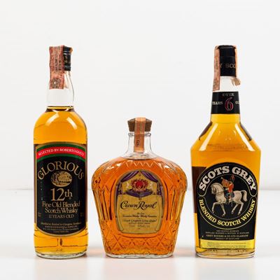 Scot's Grey, Blended Scotch Whisky 6 Years Oldseagram's, Crown Royal De Luxe Blended Canadian Whi...