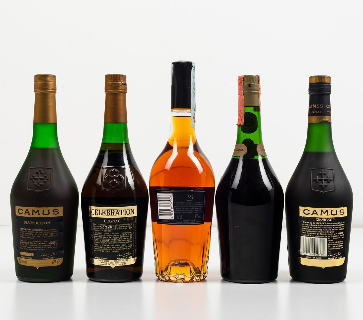 Camus, Cognac Napoleoncamus, Cognac Celebrationcamus, Cognac V.s. Elegancecamus, la Grande Marque...