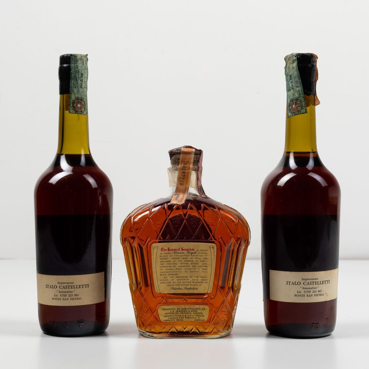 G.giard, Calvados Du Pays D'augeseagram's, Crown Royal 10 Years Old