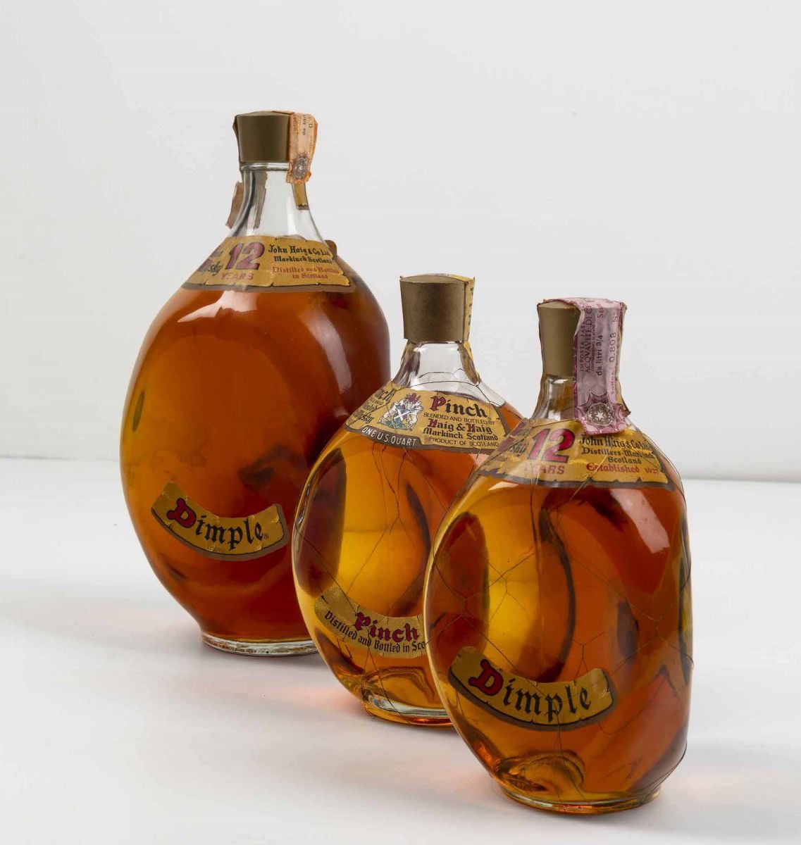 Jhon Haig, Dimple De Luxe Scotch Whisky 12 Years Oldhaig & Haig, Pinch Old Blended Scotch Whisky