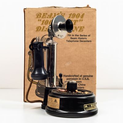 James B. Beam, Kentucky Straight Bourbon Decanter Beam's 1904 100 Digit Dial Phone Whiskey Beam 1...