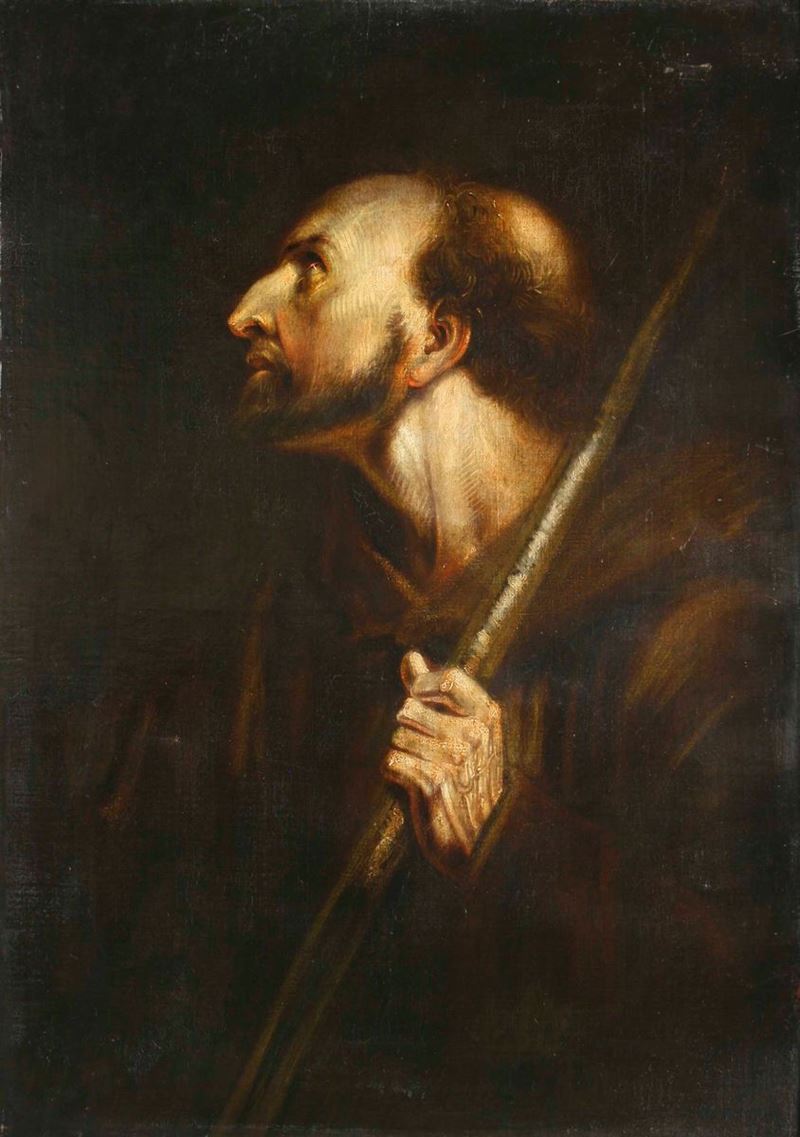 Scuola del XVII secolo Santo francescano  - olio su tela - Auction Old Masters | Cambi Time - Cambi Casa d'Aste