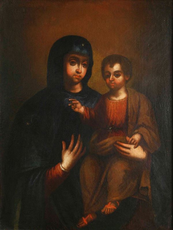 Scuola del XVII secolo Madonna col Bambino