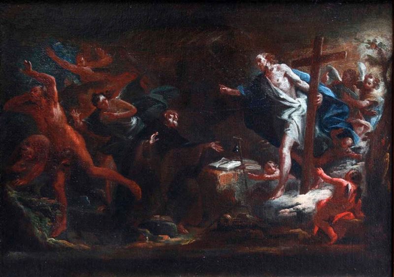 Scuola del XVII secolo Cristo risorto  - olio su tela - Asta Dipinti Antichi | Cambi Time - Cambi Casa d'Aste