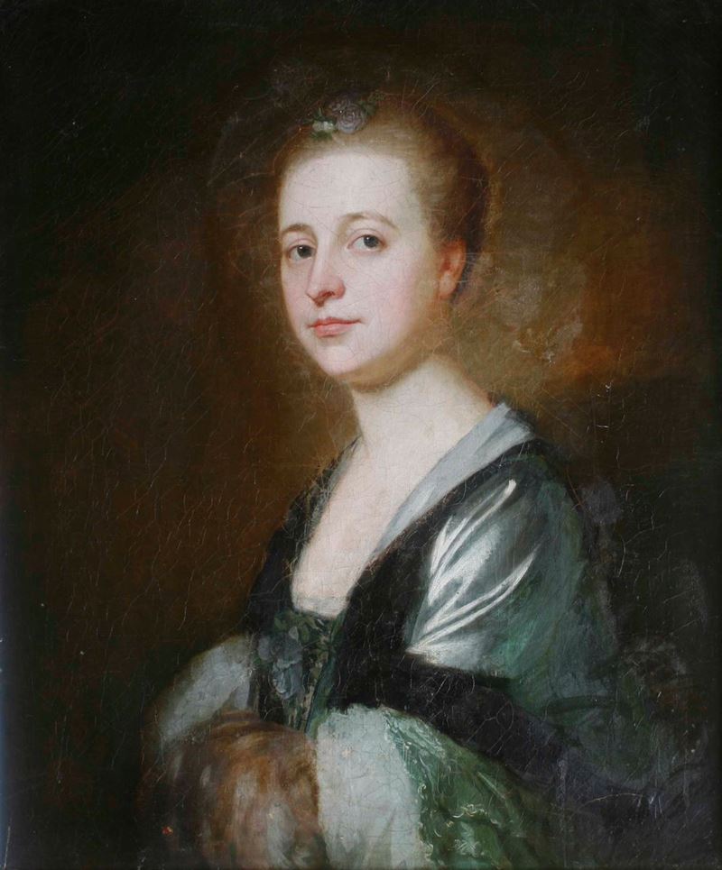 Scuola del XVIII secolo Ritratto di giovane donna  - olio su tela - Asta Dipinti Antichi | Cambi Time - Cambi Casa d'Aste