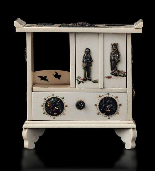 A small ivory cabinet, Japan, Meiji period