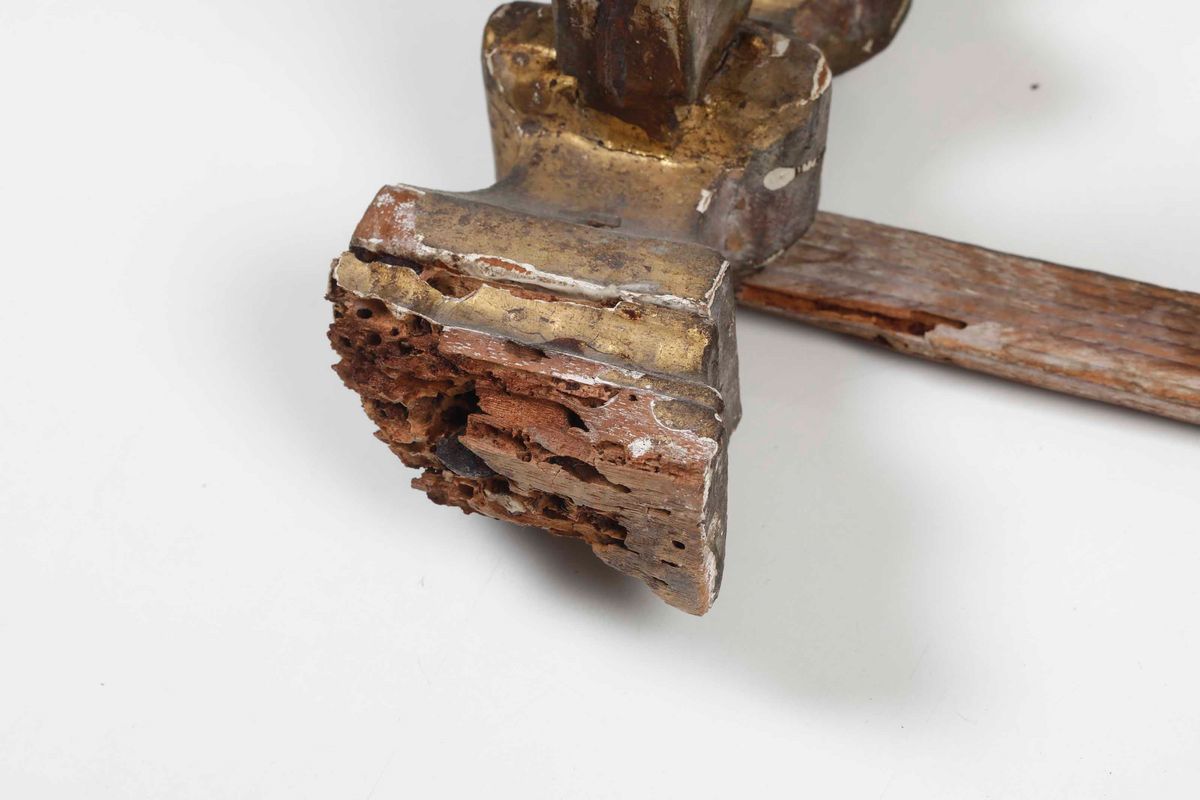 Modello di Poltrona in Legno Dorato. XVII Secolo