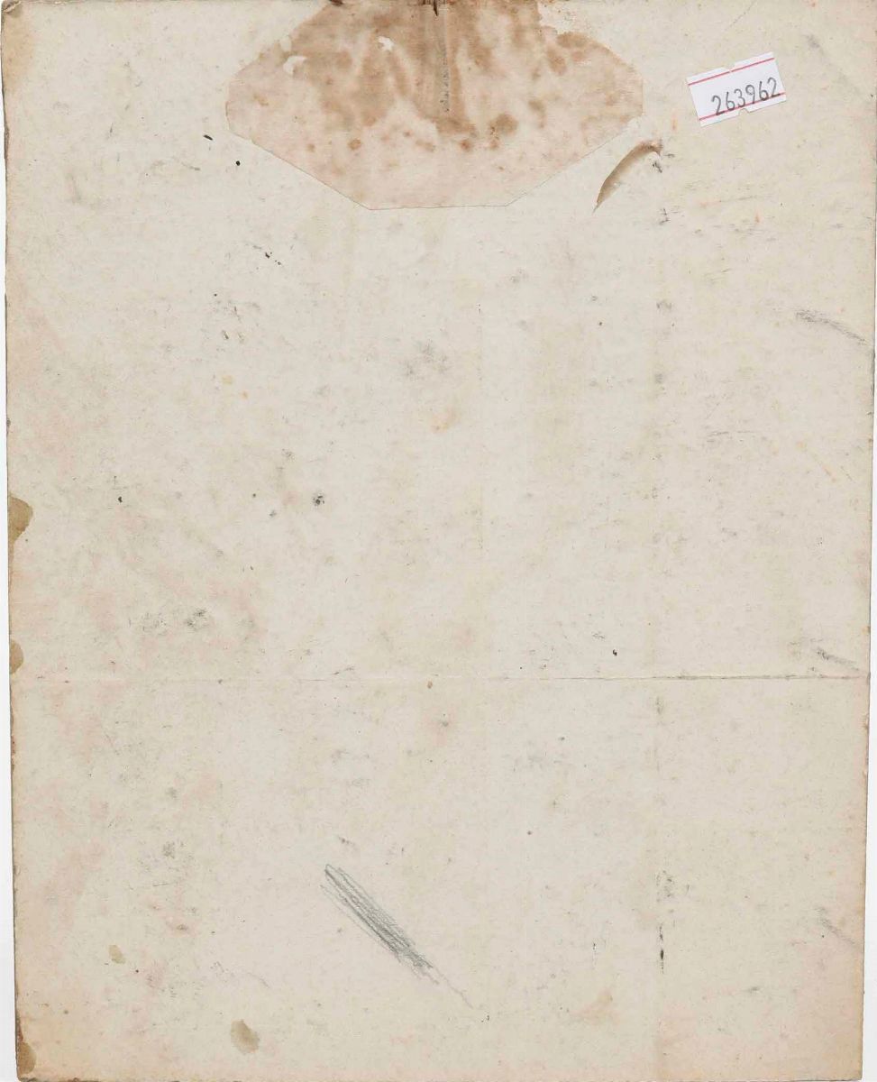 Domenico Cambiaso - Panorama attraverso un arco, olio su cartone