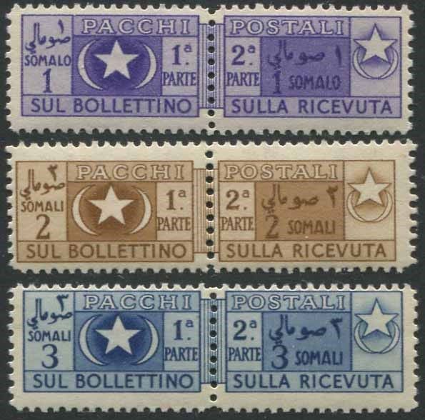 1950, Somalia A.F.I.S., Pacchi Postali.
