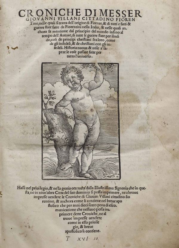 Croniche di Messer Giovanni Villani cittadino fiorentino...Venezia, per Bartholomeo Zanetti, 1537