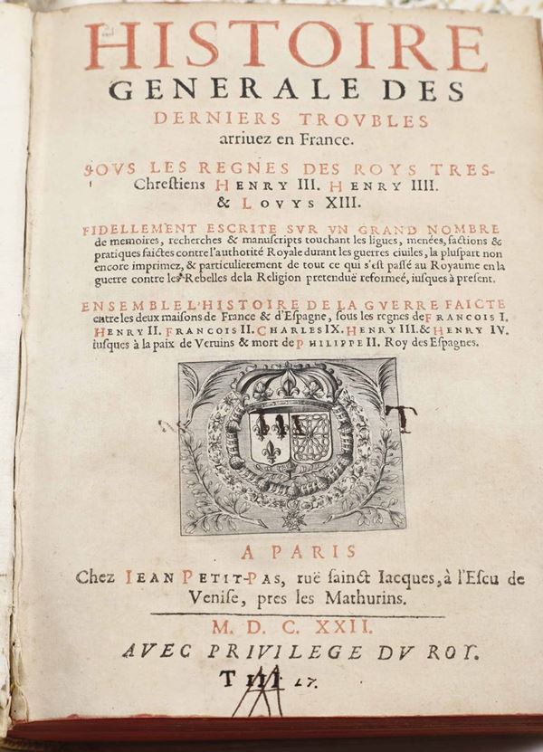 Inventaire de l’Historie generalle des Turcz... a Paris, Chez Henri le Gras et Iean Guignar, 1631