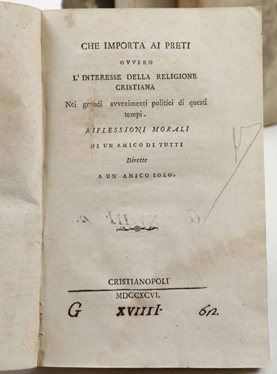 Esame Ragionato dei Diritti Dell’uomo Ossia Confutazione dello Spedalieri, Torino, dalla Stamperi...