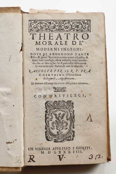 Theatro Morale De’ Moderni Ingegni...in Venigia, Appresso i Gioliti, 1584