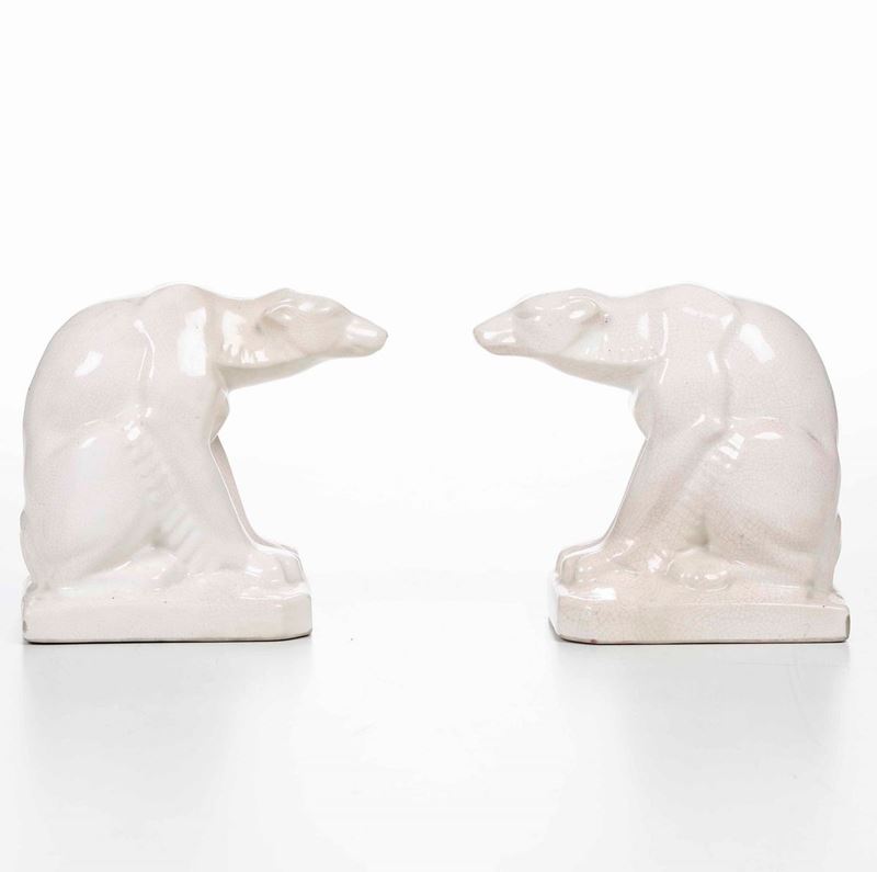 Coppia di orsi XX secolo  - Auction Majolica, Porcelain and Glass | Cambi Time - Cambi Casa d'Aste