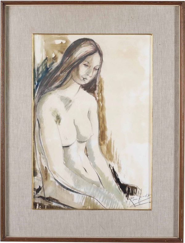 Dipinto raffigurante figura femminile, 1971