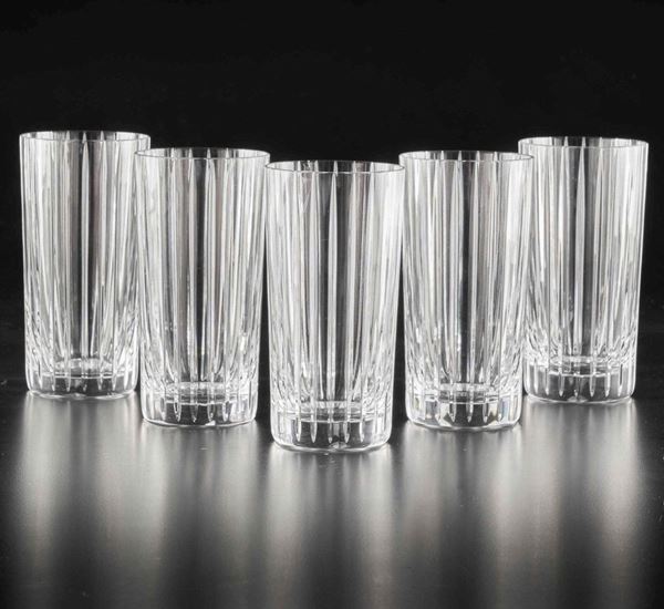 Undici bicchieri “Highball Harmonie” Francia, Manifattura Baccarat, verso la fine del XX secolo 
