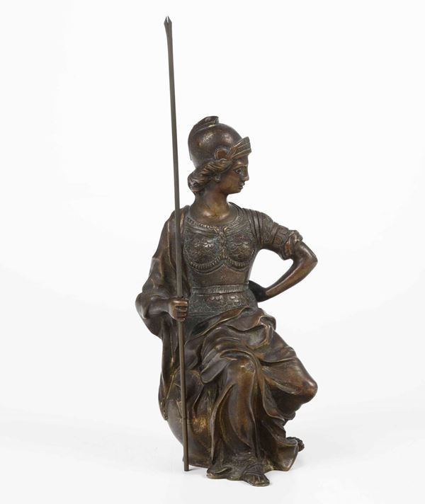 Figura femminile in bronzo. Fonditore del XVIII-XIX secolo