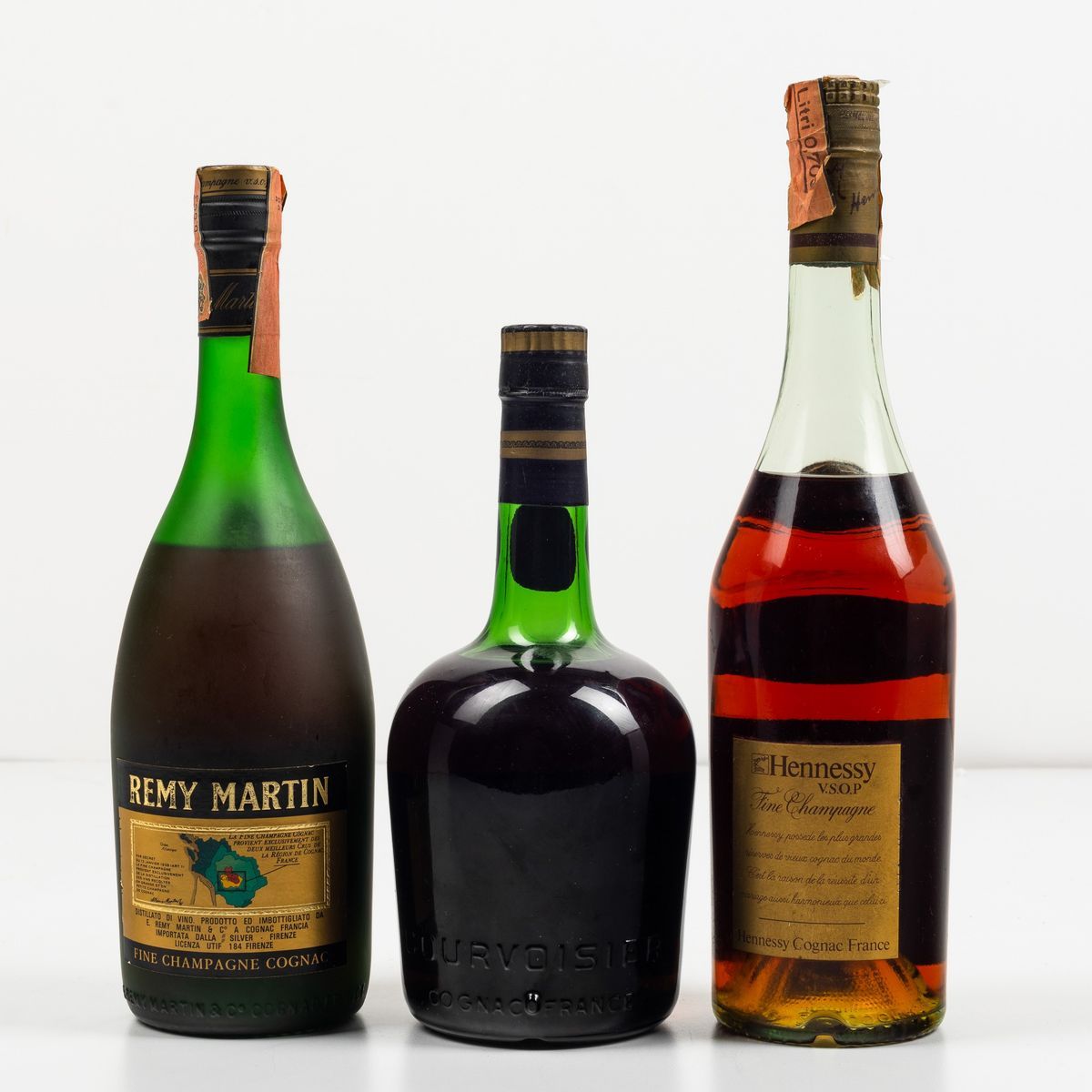 Remy Martin, Fine Champagne Cognaccourvoisier, Cognac V.s.o.p.hennessy, Fine Champagne Cognac V.s...
