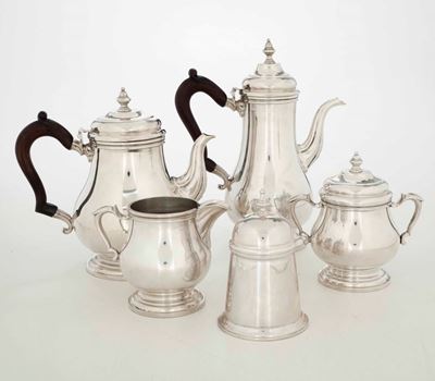 Servizio da Tè e Caffè in Argento. Argenteria Milanese del XX Secolo. Argentiere San Lorenzo s.r....