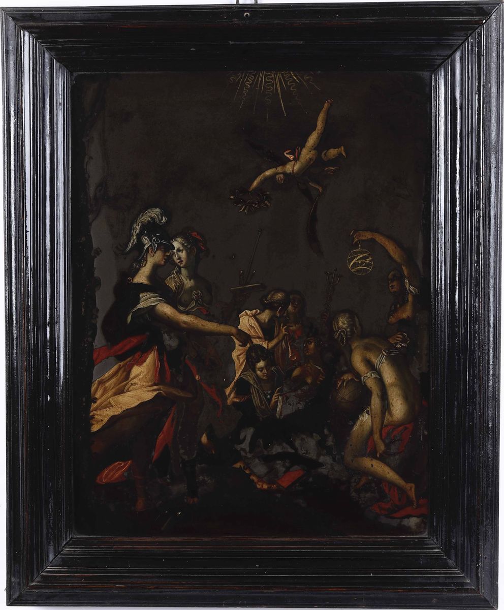 Scuola del XVII Secolo Minerva Presenta la Pittura alle Arti Liberali