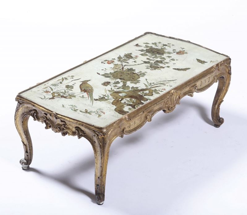 Tavolo basso da salotto in stile Luigi XV  - Asta Antiquariato Luglio - Cambi Casa d'Aste