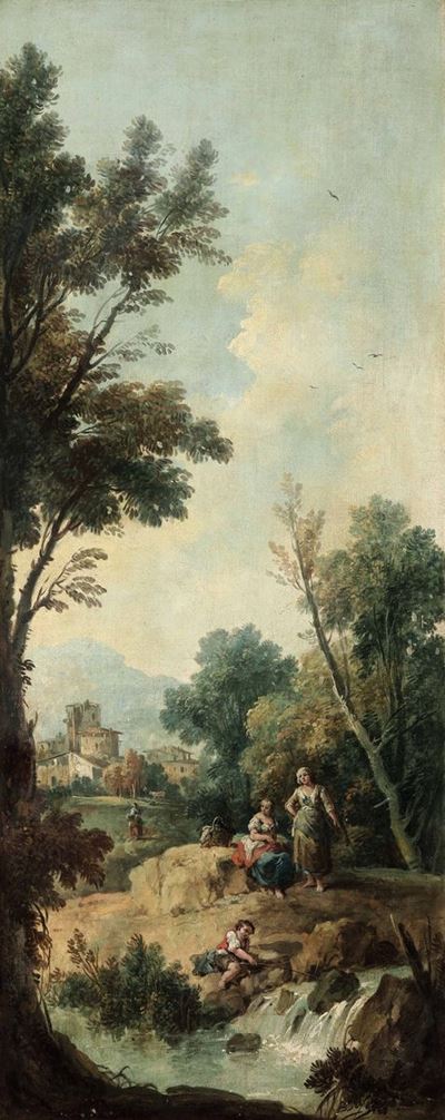 Paesaggio Arcadico con Contadine