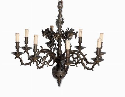 Lampadario in Stile Olandese a Otto Luci