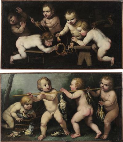 Scuola Rudolfina del XVII Secolo Giochi di Putti