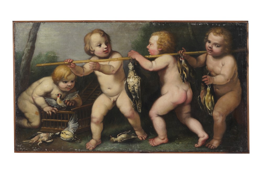 Scuola Rudolfina del XVII Secolo Giochi di Putti