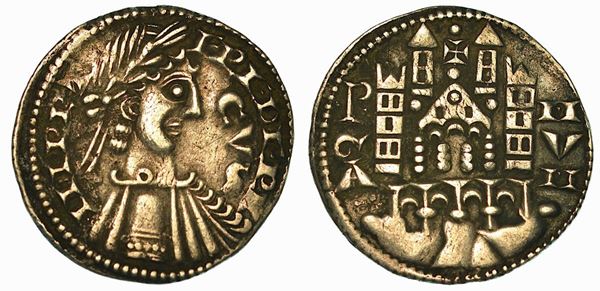BERGAMO. COMUNE, A NOME DI FEDERICO II, 1194-1250. Grosso da 6 denari, anni 1260-1265.