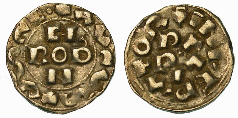 PAVIA. CORRADO I DI FRANCONIA, 1027-1039. Denaro.  - Auction Numismatics - Cambi Casa d'Aste