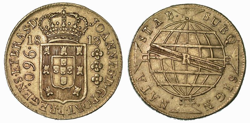 BRASILE. JOAO (PRINCIPE REGGENTE), 1799-1816. 960 Reis 1813. Rio de Janeiro.  - Auction Numismatics - Cambi Casa d'Aste