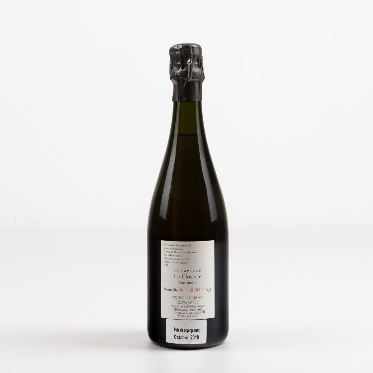 Jerome Prevost, Champagne la Closerie Fac-simile Extra Brut Rosé