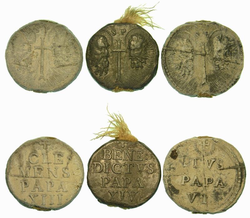 STATO PONTIFICIO. Lotto di tre bolle papali.  - Asta Numismatica - Cambi Casa d'Aste