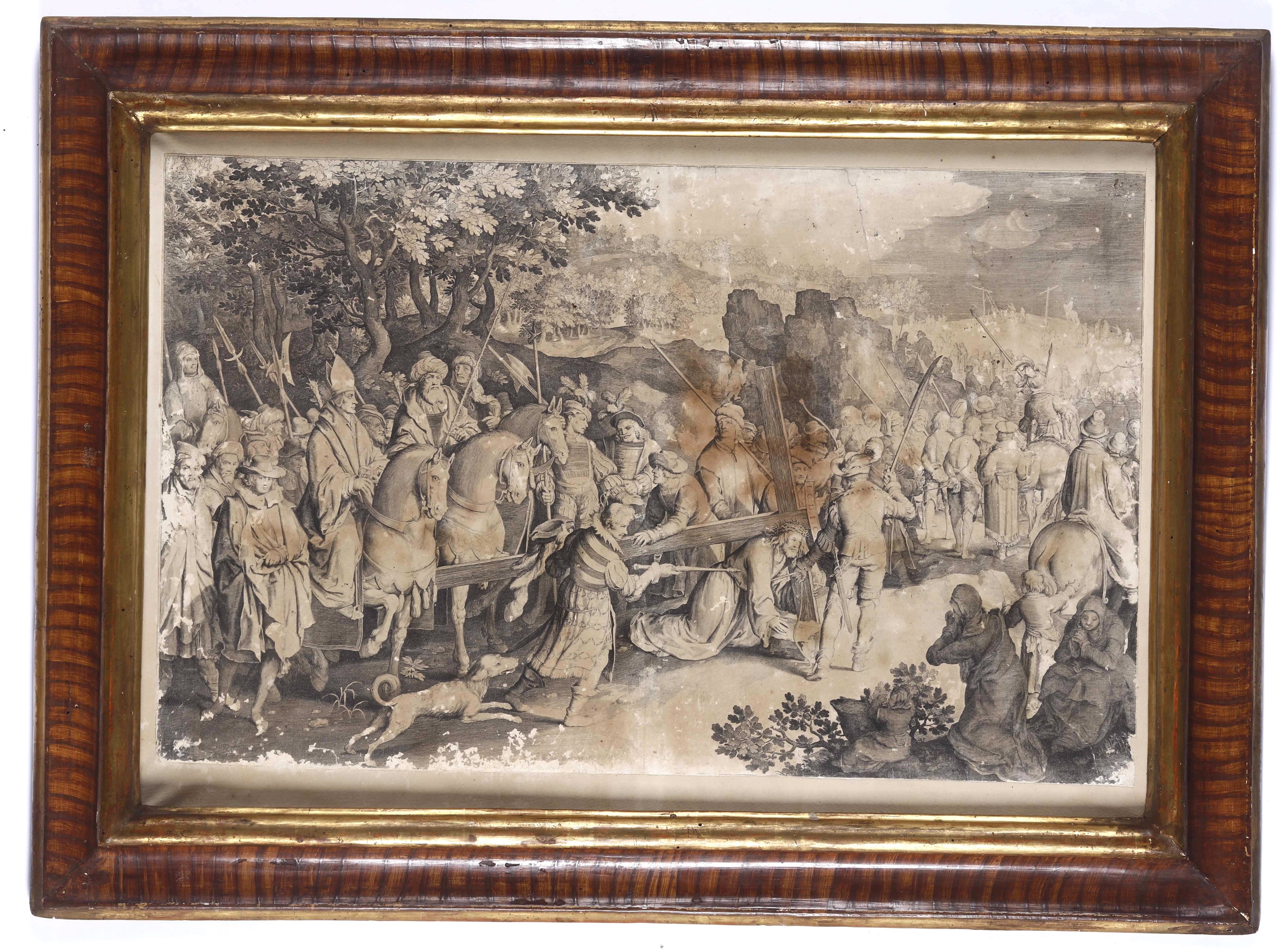 De Bruyn Nicolaes, Via Crucis e San Giovanni Battista predica nel deserto, incisioni calcografich...