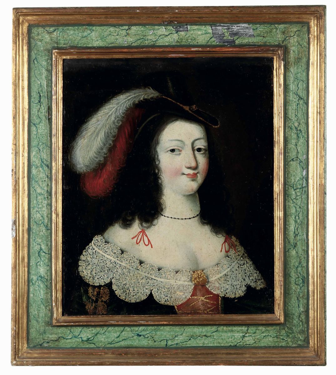 Scuola Francese del XVII-XVIII Secolo Ritratti di Nobildonne