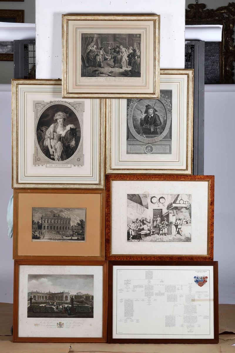 Lotto misto di sei stampe  - Auction Antiques and paintings - Cambi Casa d'Aste
