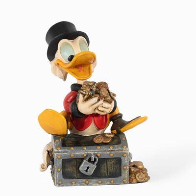 Disney: Statua Paperone con il Tesoro
