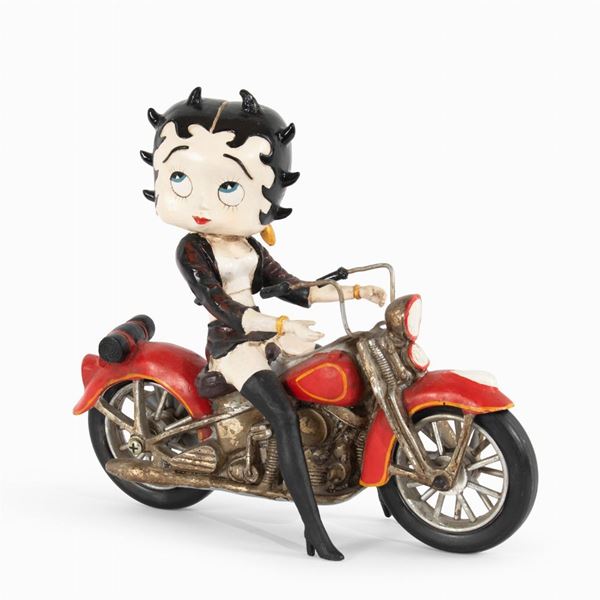 Statua Betty Boop motociclista