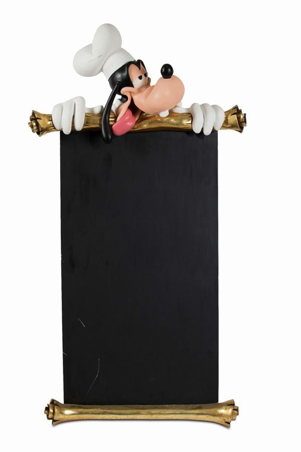 Disney: Goofy statuette with menu board