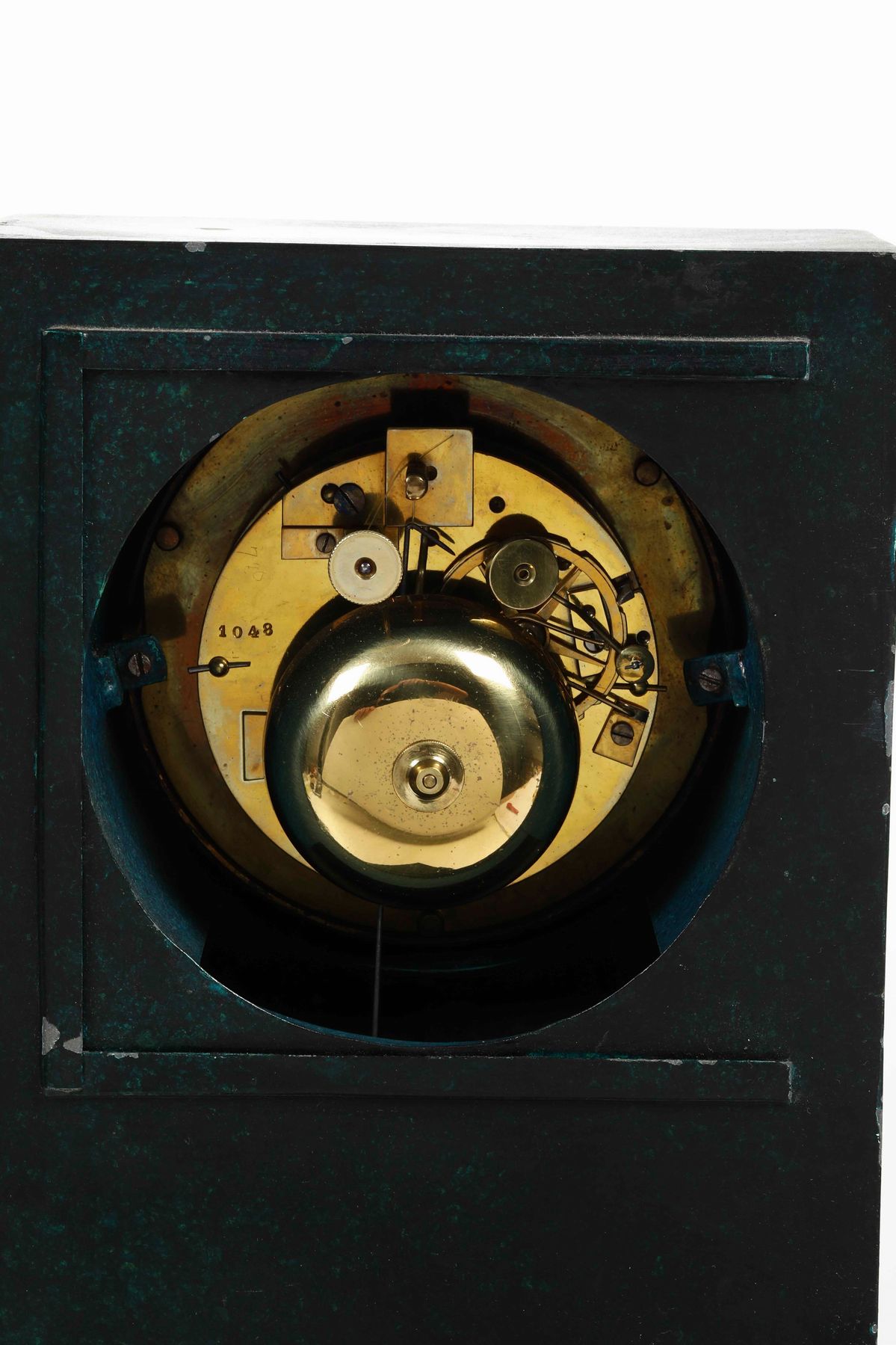 Pendola da Tavolo in Lacca Dipinta Ad Imitazione della Malachite. Henry Robert, Inizio XIX Secolo