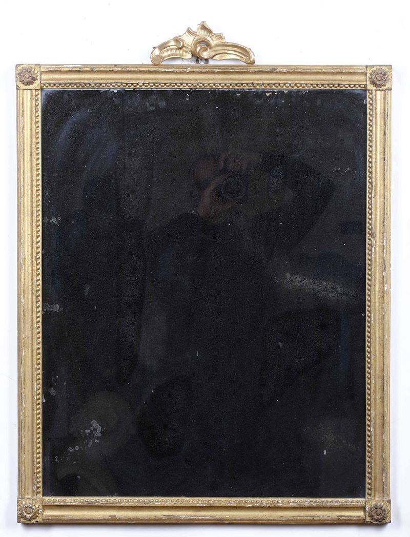 Specchiera laccata e dorata. XX secolo  - Auction Antique July - Cambi Casa d'Aste