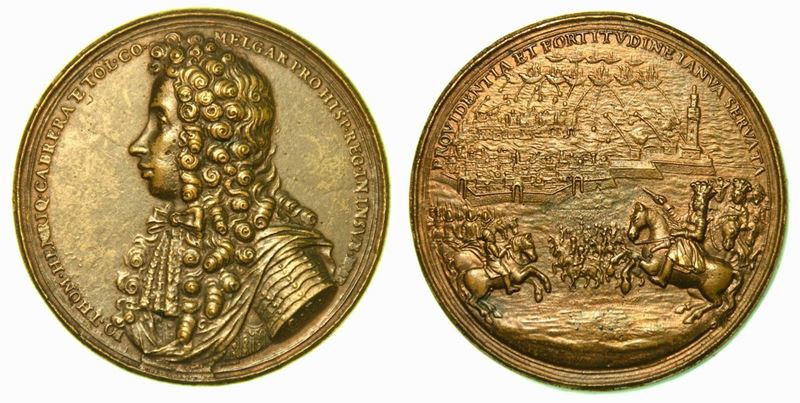 GENOVA. Giovanni Tommaso Enrico Cabrera, ? - 1705. Medaglia in bronzo.  - Asta Numismatica - Cambi Casa d'Aste