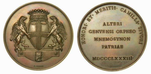 GENOVA. A Camillo Sivori. Medaglia in bronzo 1883.
