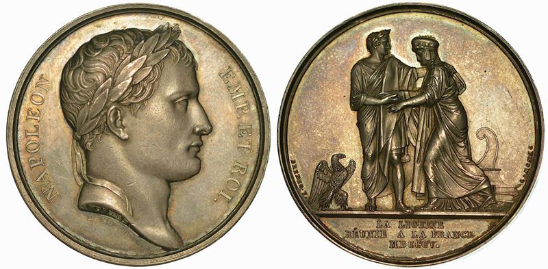 GENOVA. Annessione della Liguria alla Francia. Medaglia in argento 1805.  - Asta Numismatica - Cambi Casa d'Aste