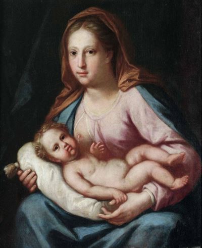 Scuola Emiliana del XVIII Secolo Madonna con Bambino